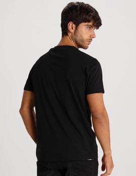 Camiseta Six Valves FRANJA PECHO negra para hombre