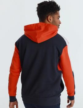 Sudadera Six Valves CORTES con capucha naranja para hombre