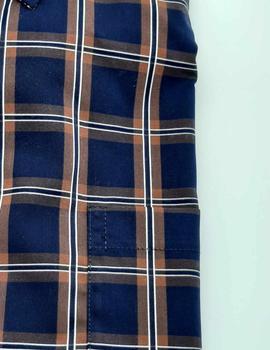 Camisa Darío Beltrán FUENTE marina cuadros para hombre