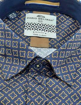 Camisa Darío Beltrán BACARES marina para hombre