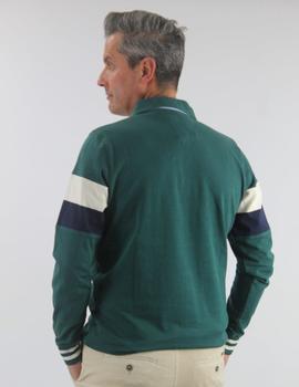 Polo manga larga Sotuhwest BOLTANA verde para hombre