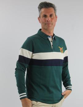 Polo manga larga Sotuhwest BOLTANA verde para hombre