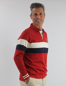 Polo manga larga Southwest BOLTANA rojo para hombre