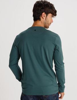 Camiseta Six Valves DENMARK m/larga verde para hombre