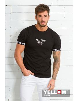 Camiseta Yellow Skin 7838 negra para hombre