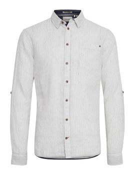 Camisa Blend 20711839 blanca rayas lino para hombre