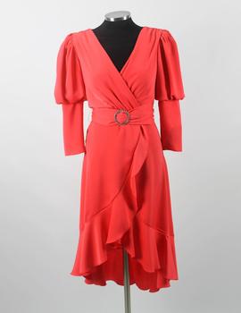 Vestido Herysa corto coral