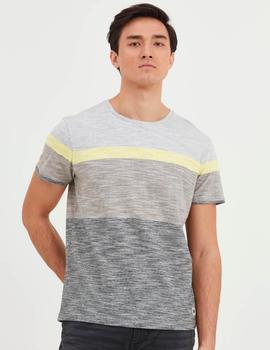 Camiseta Blend 1678 gris franjas para hombre