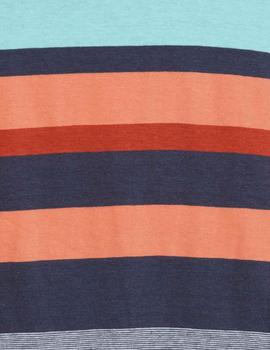Camiseta Blend 1714 franjas multicolor para hombre
