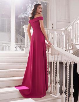 Vestido MARFIL crepe morado