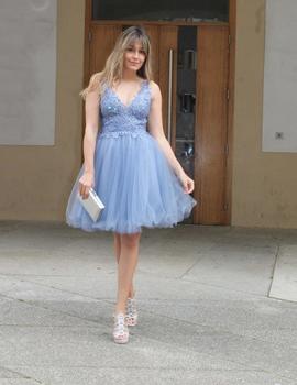 VESTIDO CORTO AZUL