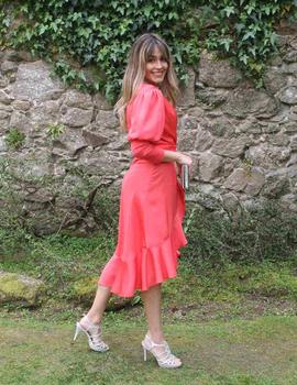 Vestido Herysa corto coral