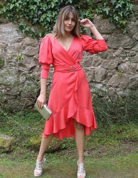 Vestido Herysa corto coral