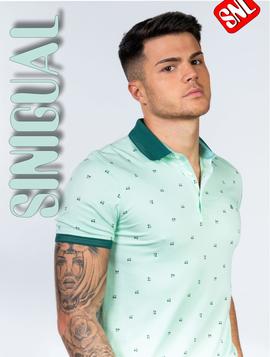 Polo SINIGUAL 12357 verde dibujos para hombre