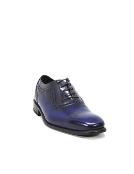 Zapato brillo 3725 azul para hombre