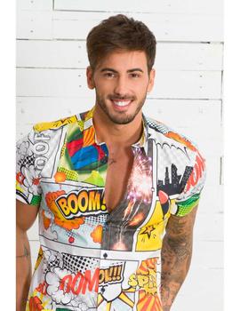 Camisa manga corta YELLOW SKIN 803 cómic para hombre