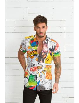 Camisa manga corta YELLOW SKIN 803 cómic para hombre