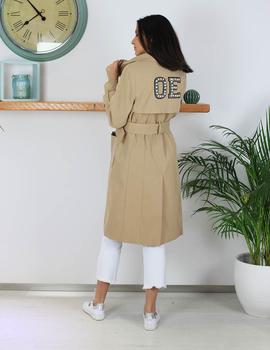 Trench larga camel