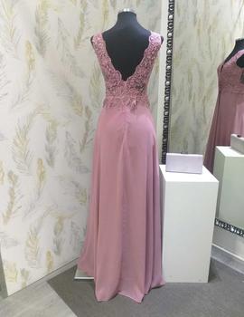Vestido largo Martina rosa palo