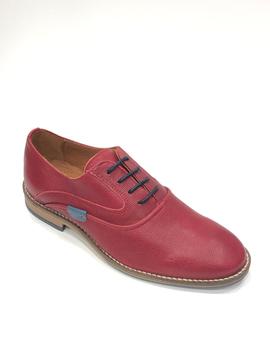 Zapato 19051 piel rojo para hombre