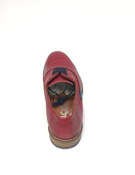 Zapato 19051 piel rojo para hombre