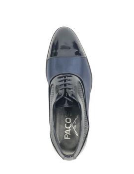 Zapato charol BONETE 4198 azul para hombre