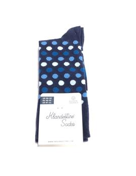 Calcetines KLANDESTINE  marinos topos azules y blancos