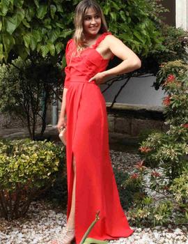 Vestido Dupple largo rojo