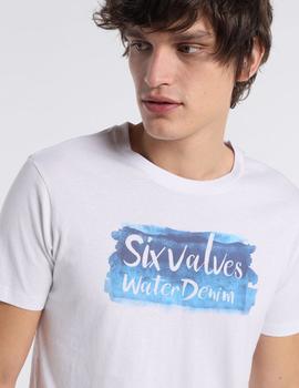 Camiseta SIX VALVES Water blanca para hombre