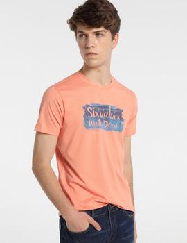 Camiseta SIX VALVES Water naranja para hombre