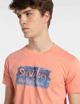 Camiseta SIX VALVES Water naranja para hombre