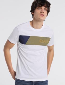 Camiseta SIX VALVES Franja blanca para hombre