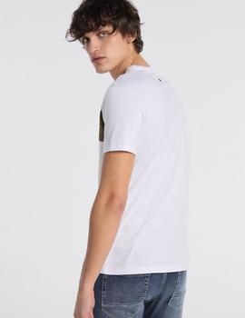 Camiseta SIX VALVES Franja blanca para hombre