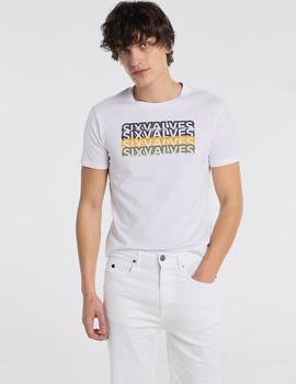 Camiseta SIX VALVES Vinyl blanca para hombre