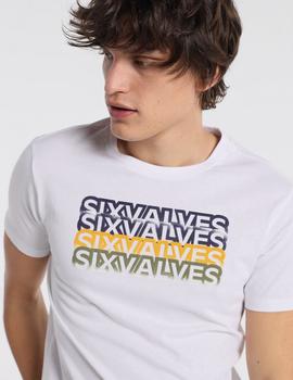 Camiseta SIX VALVES Vinyl blanca para hombre