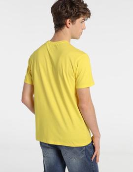 Camiseta SIX VALVES Básica amarilla para hombre