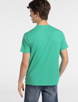 Camiseta SIX VALVES Básica verde para hombre
