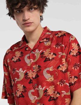 Camisa  manga corta SIX VALVES Polera roja dibujos