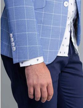 Americana LINO CLEMEMTE Nimes azul cuadros para hombre