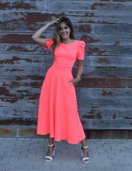 Coral online pastel vestido