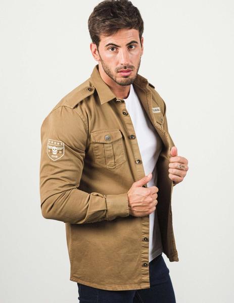 Sobrecamisa YELLOW SKIN 8267 tostada para hombre