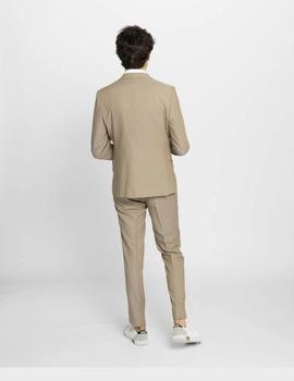 Taje con chaleco DO REGO-NOVOA beige slim para hombre