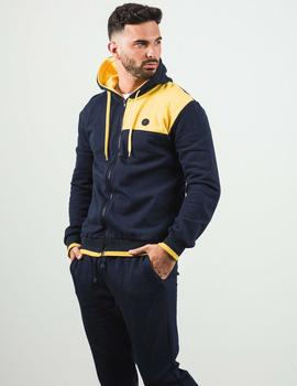 Sudadera YELLOW SKIN 8120 marino cremallera para hombre