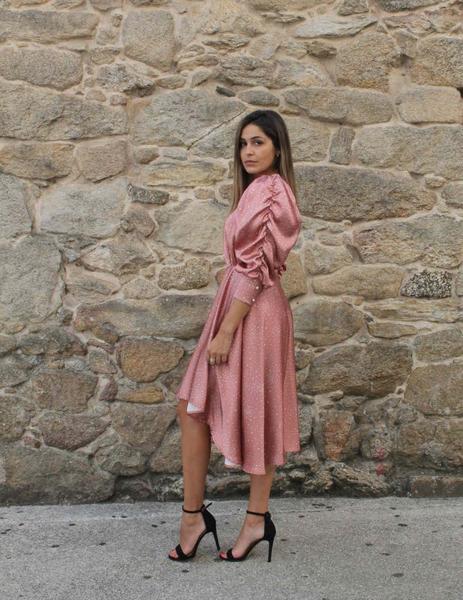 Vestido rosa sales estrelada antix
