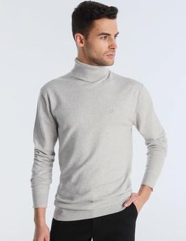 Jersey BENDORFF cuello vuelta básico gris.