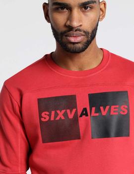 Sudadera SIX VALVES Cortes roja para hombre