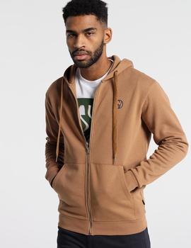 Sudadera SIX VALVES Capucha marrón para hombre