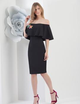 Vestido volante negro