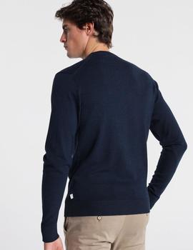 Jersey  BENDORFF intarsia marino para hombre.