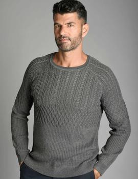 Jersey cuello redondo REVER Hierro gris para hombre